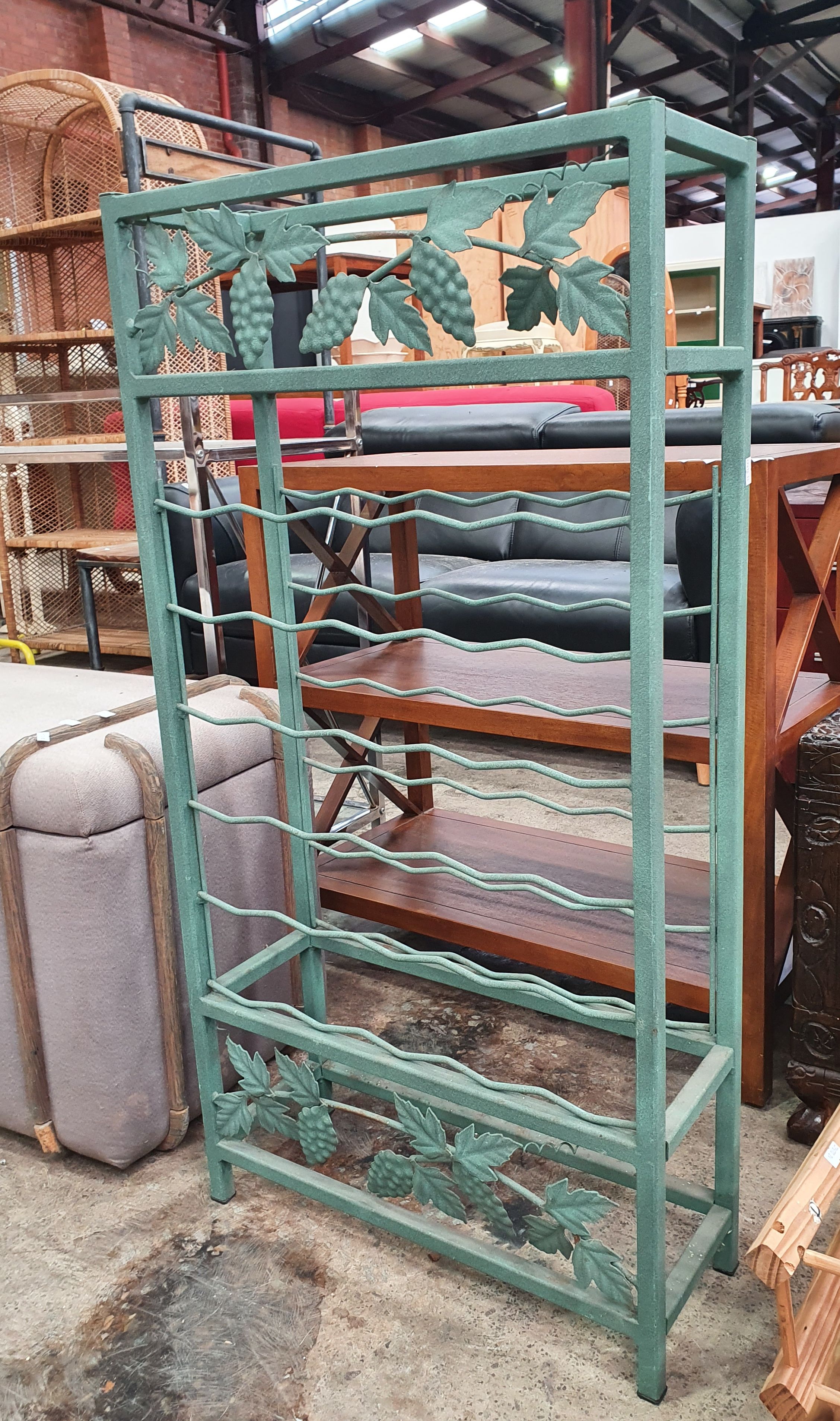 A Cast Iron Wine Rack