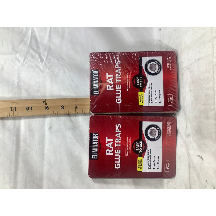 (2) Eliminator Rat Glue Traps(2 Traps Each)