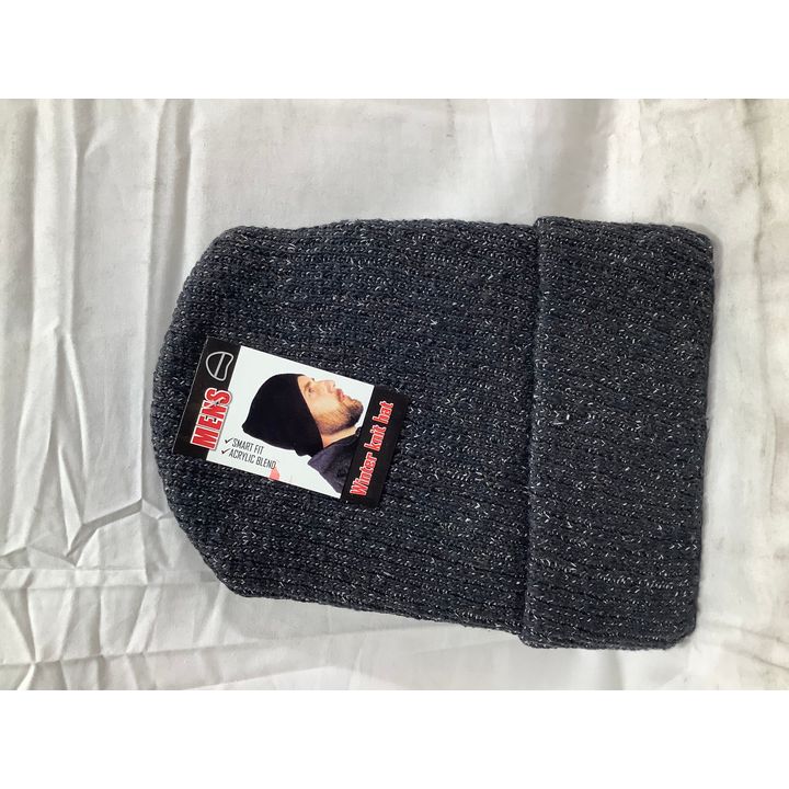 Men's Winter Knit Hat (Black/Brown/Grey)