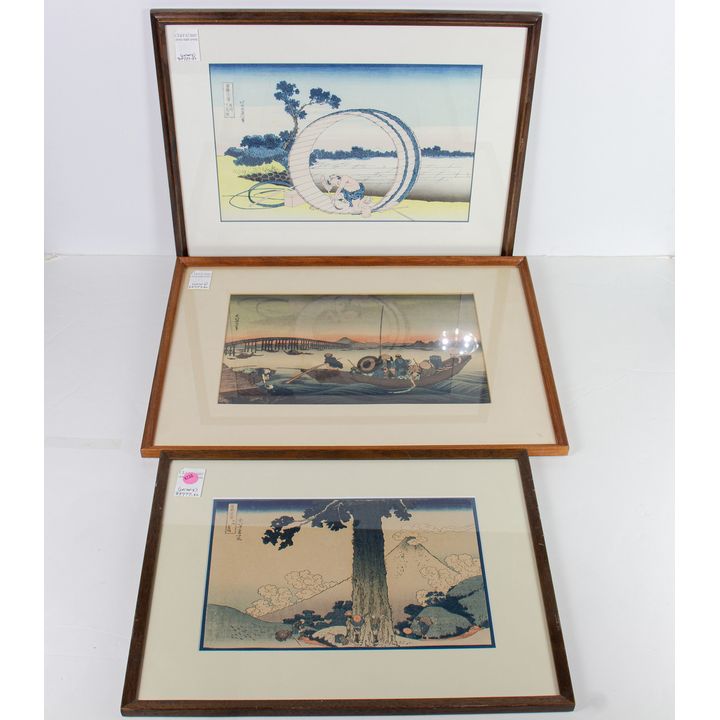 (lot of 3) Japanese woodblock prints