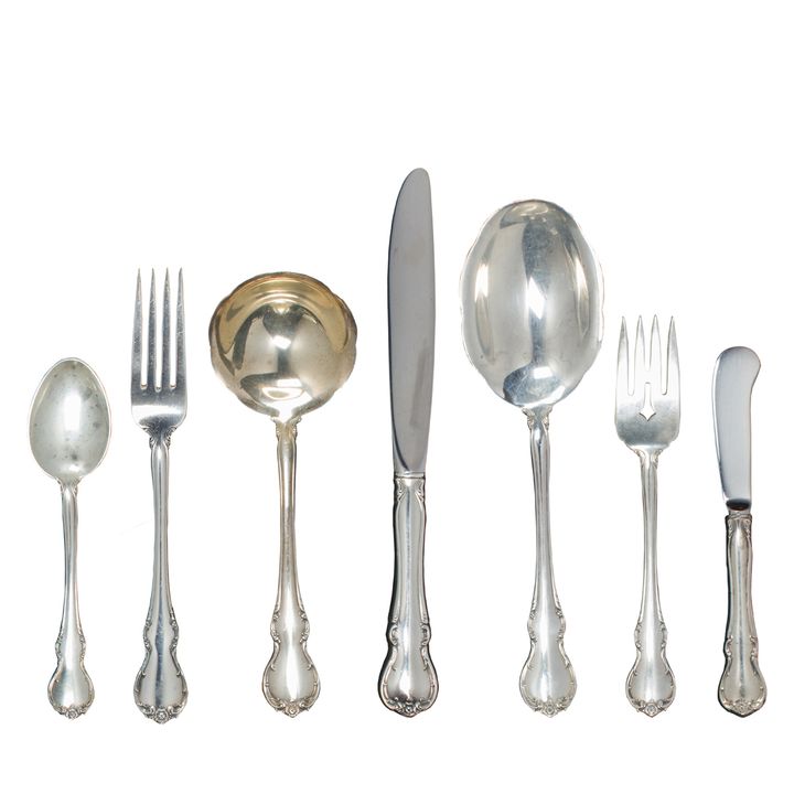 A Towle French Provincial sterling flatware service