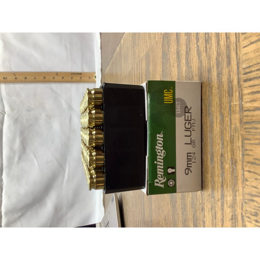 Remington 9mm Luger 124 Grain FMJ 50 Cartridges
