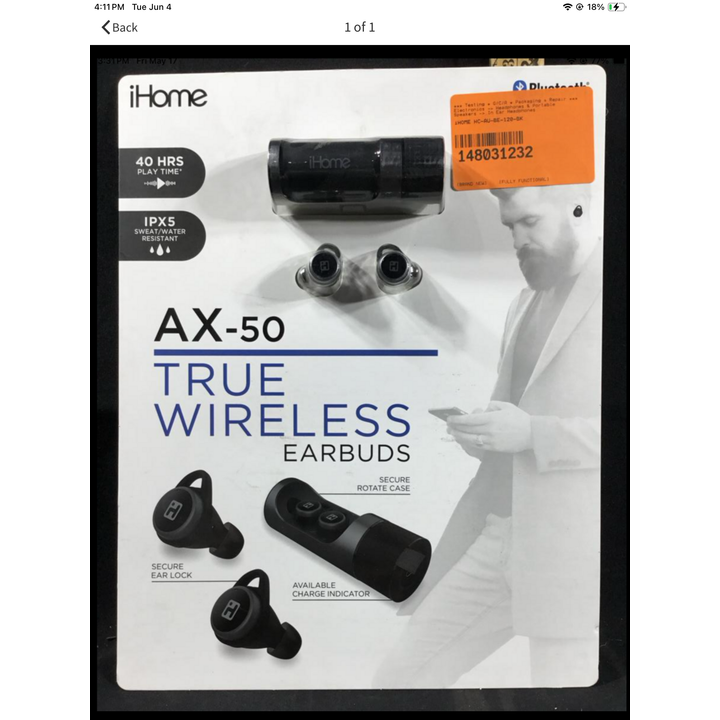 iHome AX-50 True Wireless Earbuds
