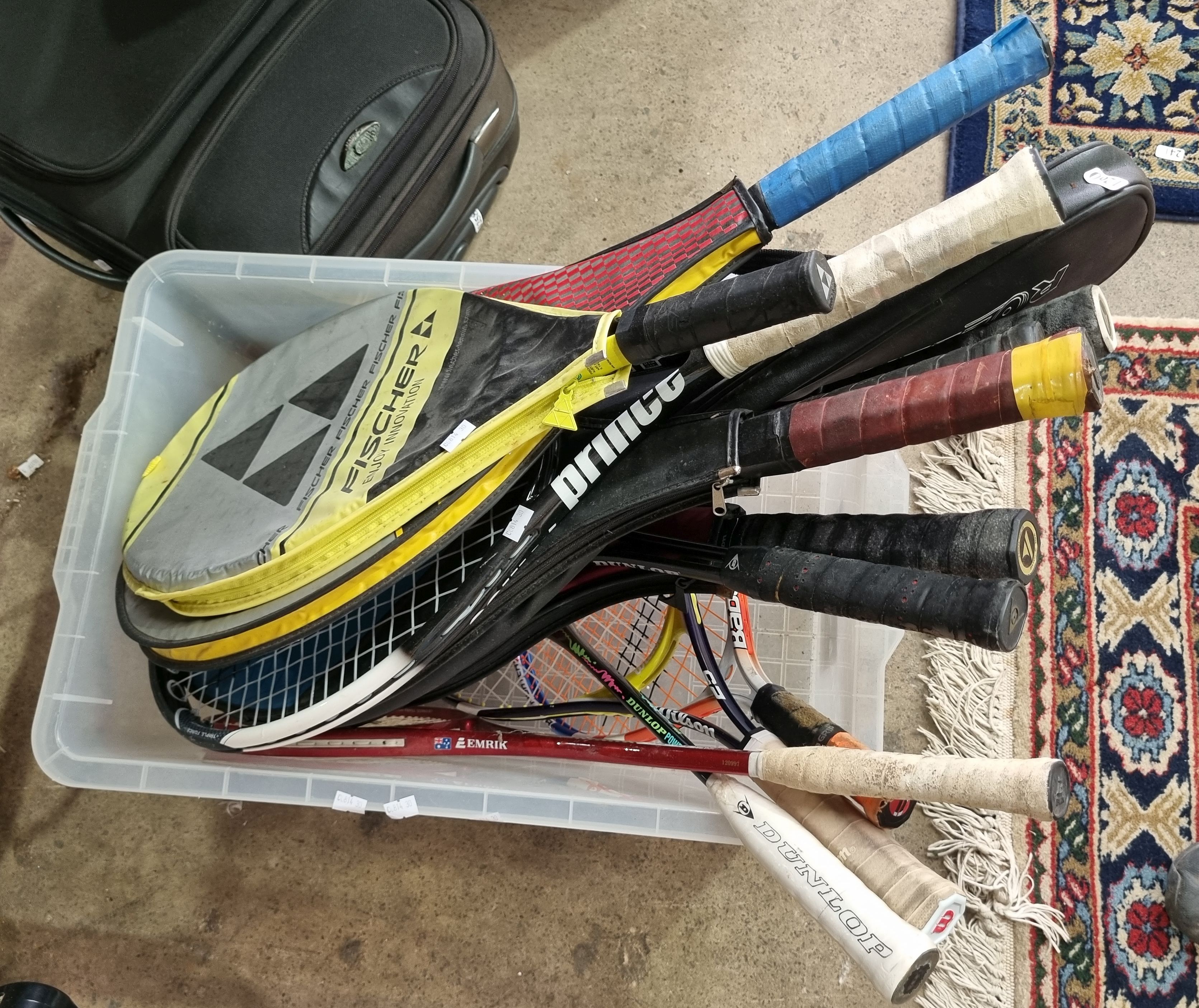 A Group Of Mainly Tennis Racquets