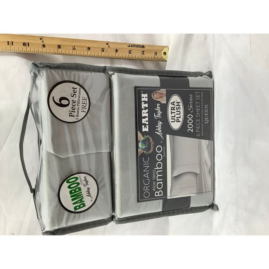 Organic Aloe Vera Bamboo by Ashley Taylor 2000 Series 6pc Queen Size Sheet Set