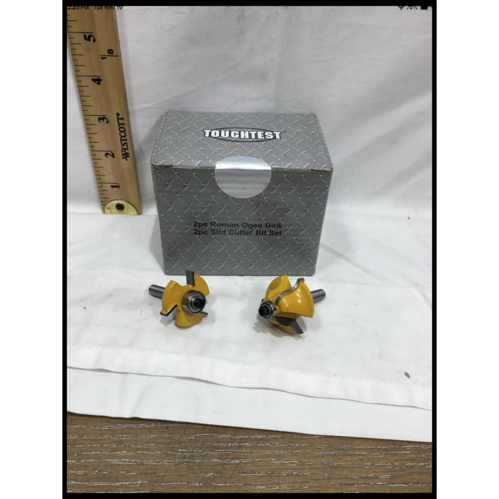 ToughTest 2pc Roman Ogee Bit & 2pc Slot Cutter Bit Set