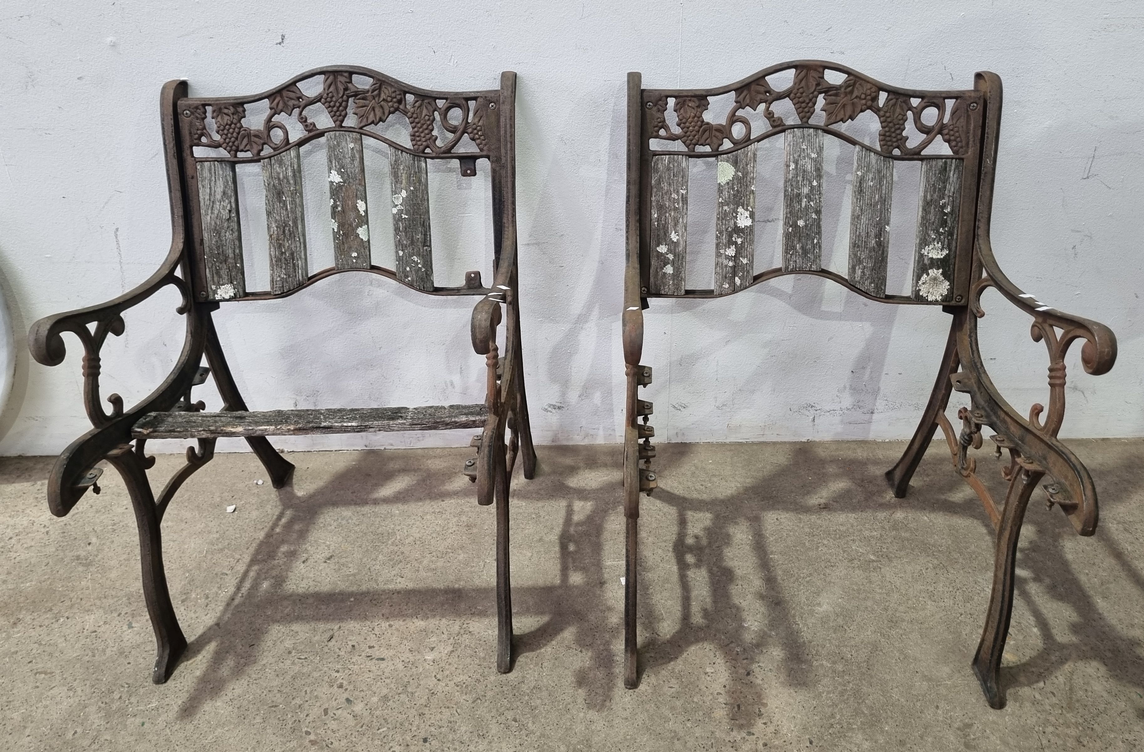 1072 · A PAIR OF RUSTIC WROUGHT IRON CHAIRS