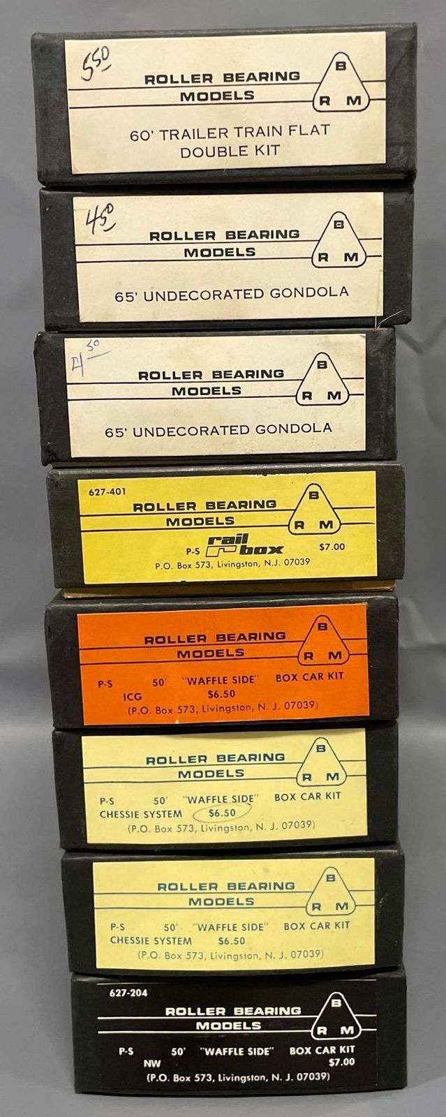 Sixteen Roller Bearing Models HO scale freight car craftsman kits in