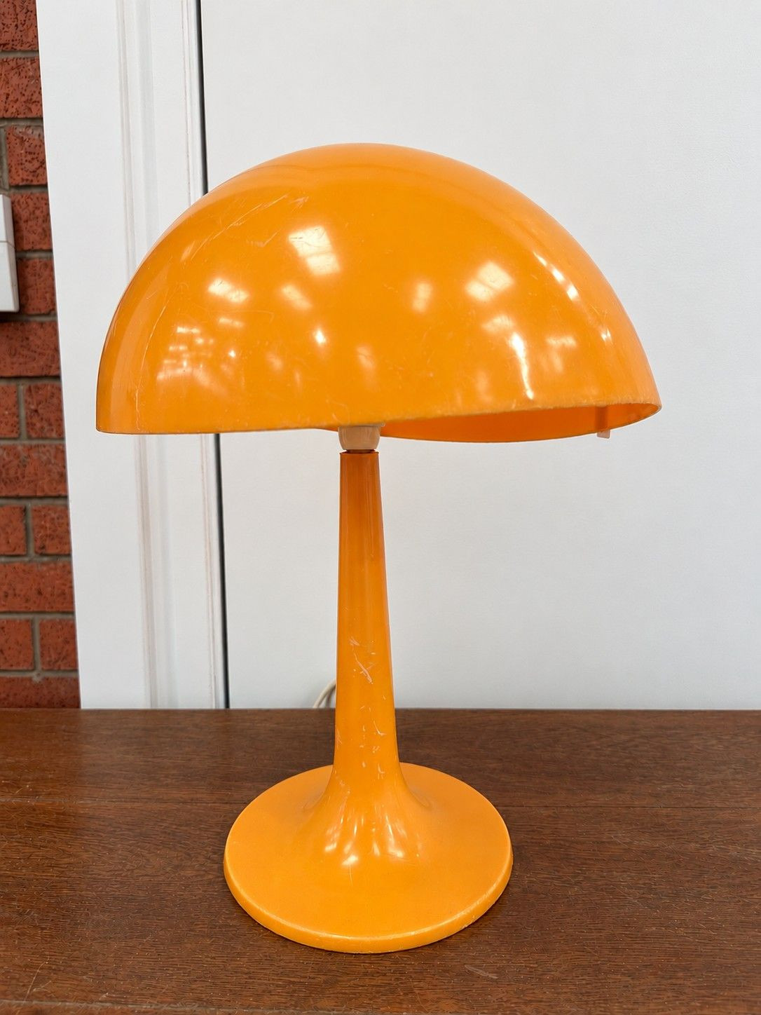 A VINTAGE MUSHROOM LAMP