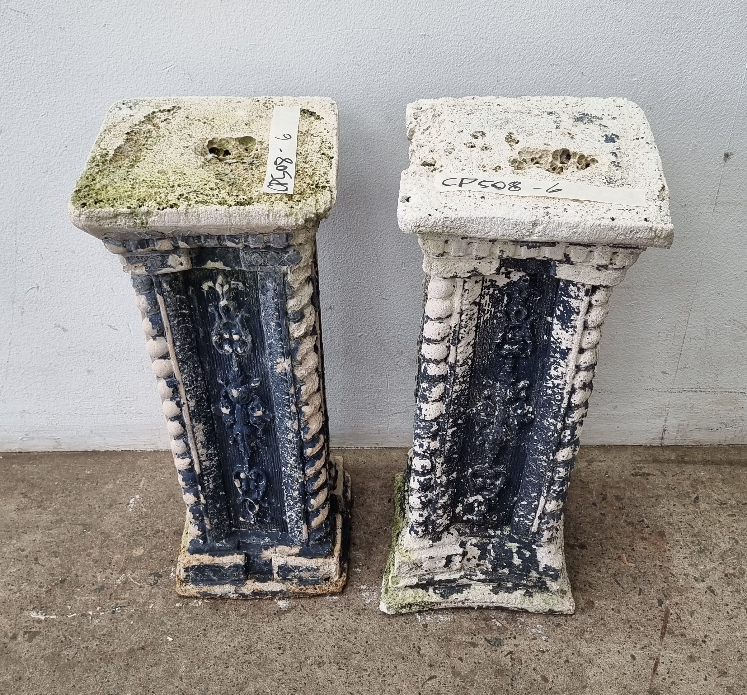 A Pair Of Plaster Plinths