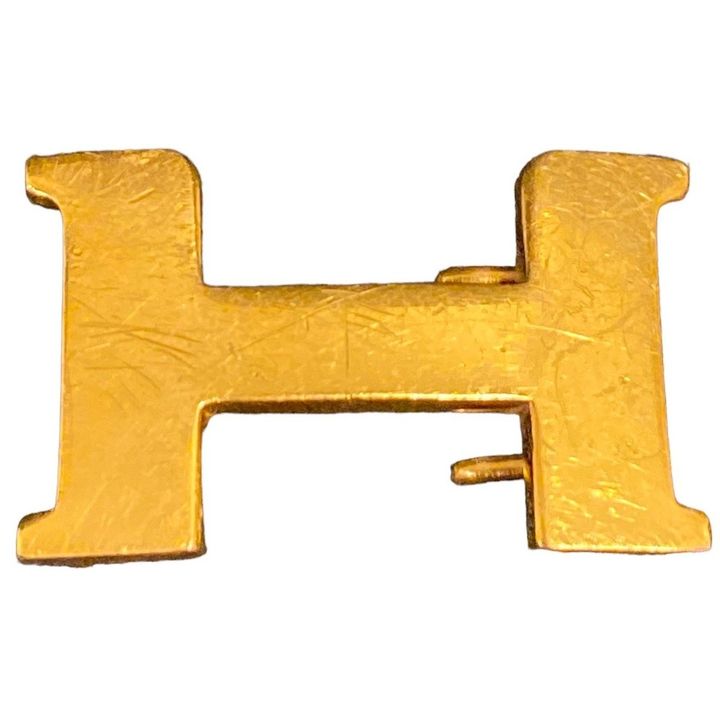 Vintage HERMES "H" Brass Belt Buckle Constance