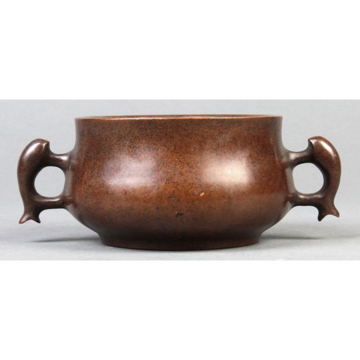 Chinese Bronze Censer with Fish Handles
