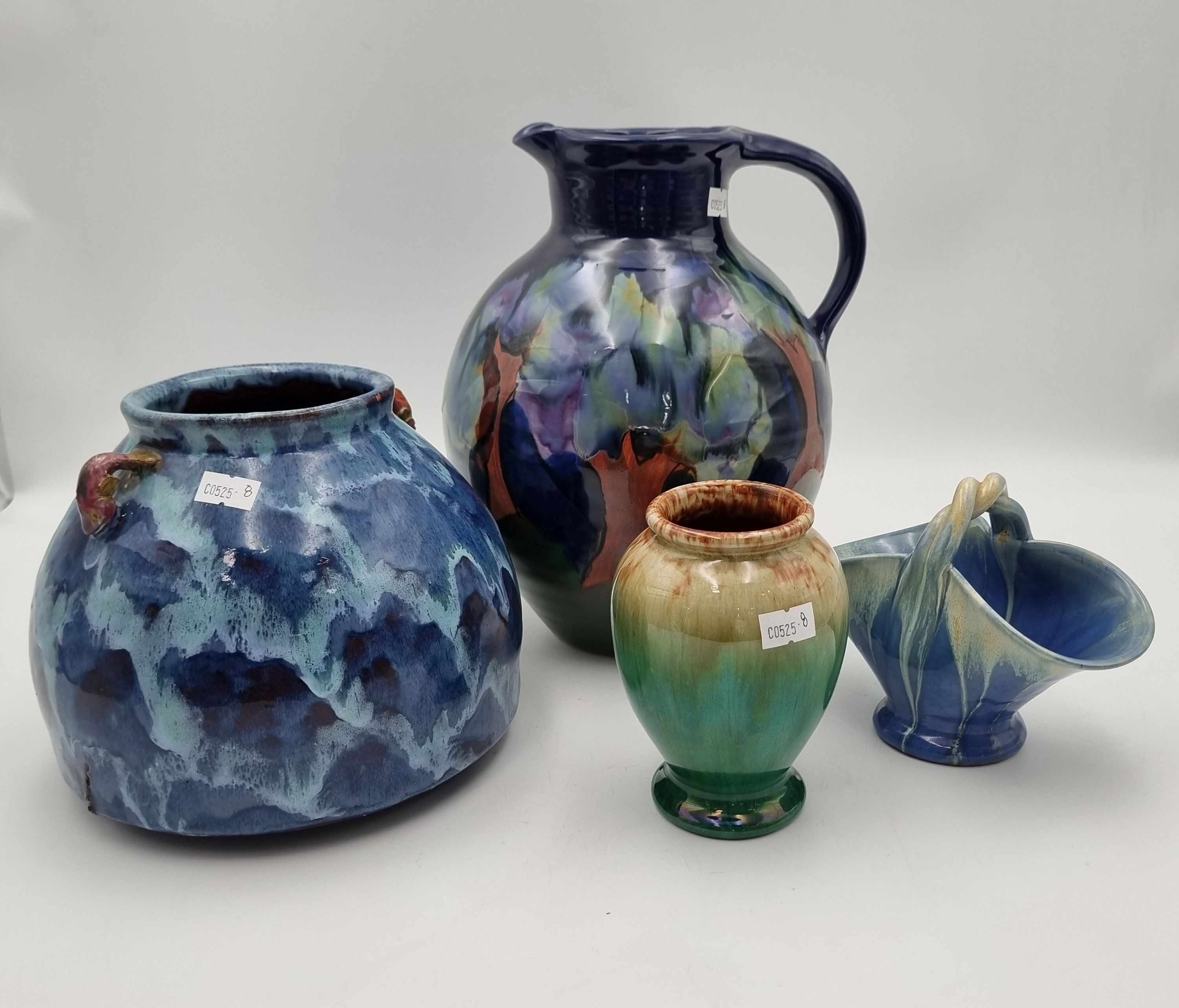 588 · FOUR AUSTRALIAN POTTERY GLAZE VASES