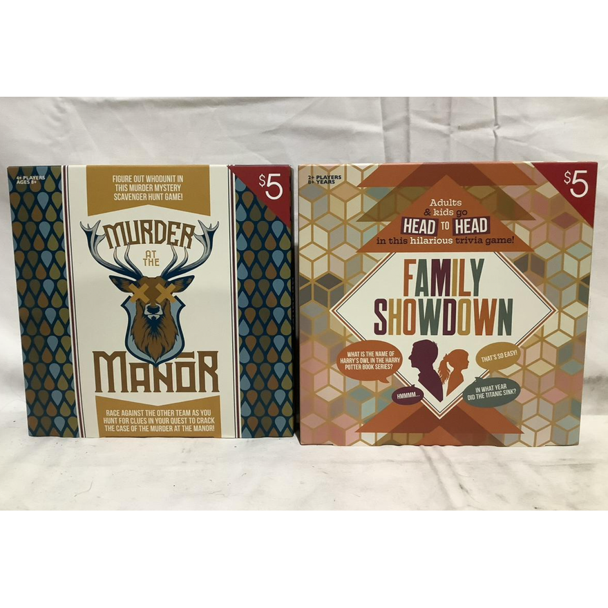 Adult & Kids Games (Family Showdown & Murder At The Manor)