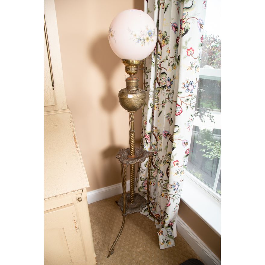 Victorian Brass Floor Lamp