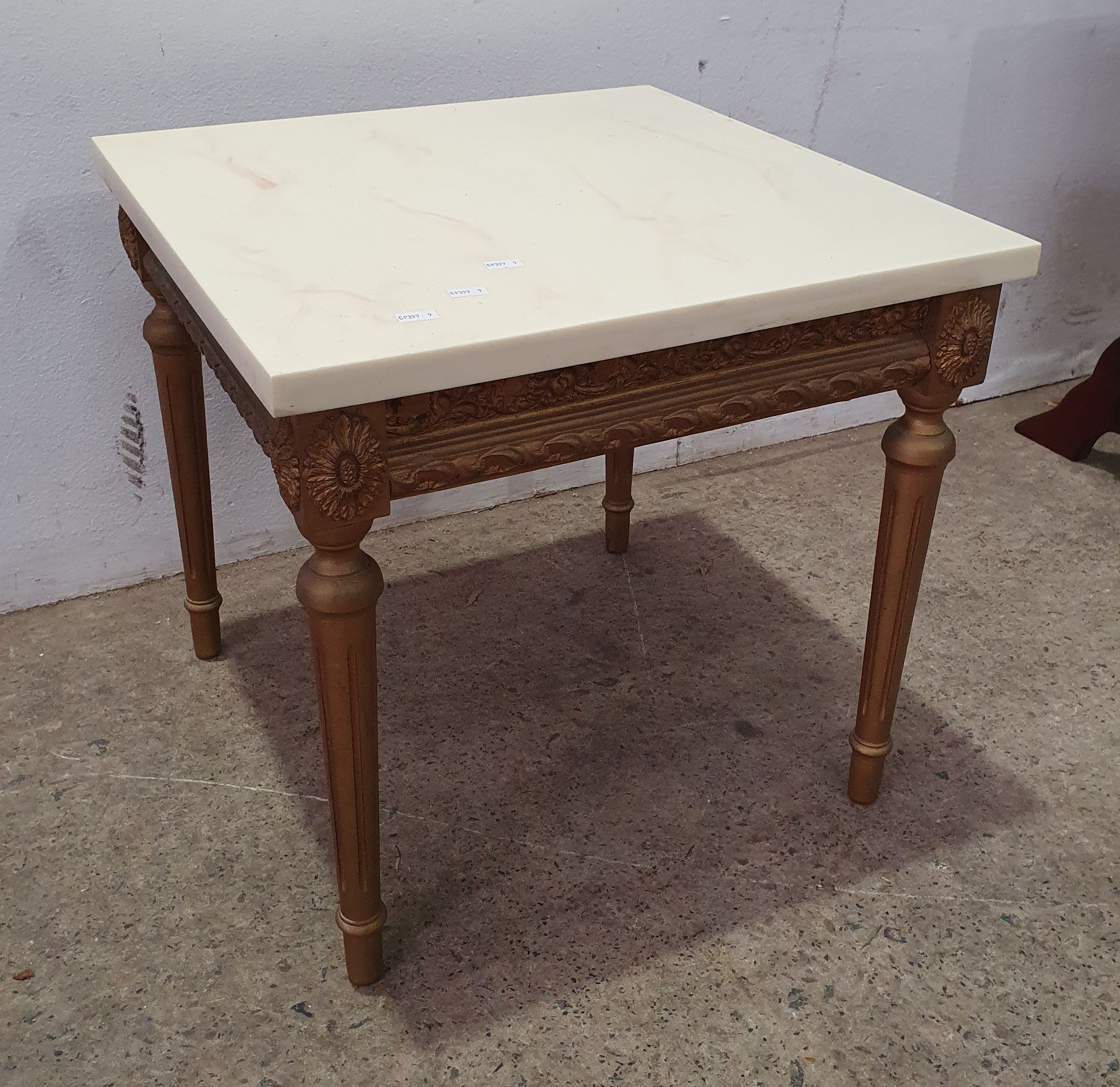 2218 · A FAUX STONE SIDE TABLE