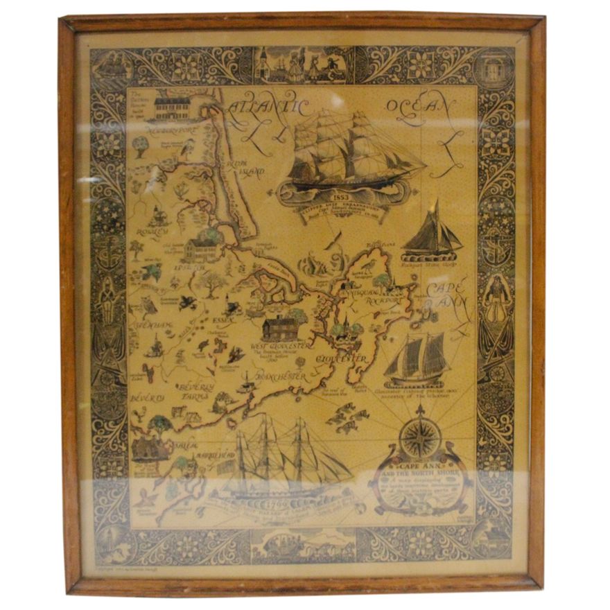 Coulton Waugh, Cape Ann and North Shore Pictorial Map | Kaminski Auctions