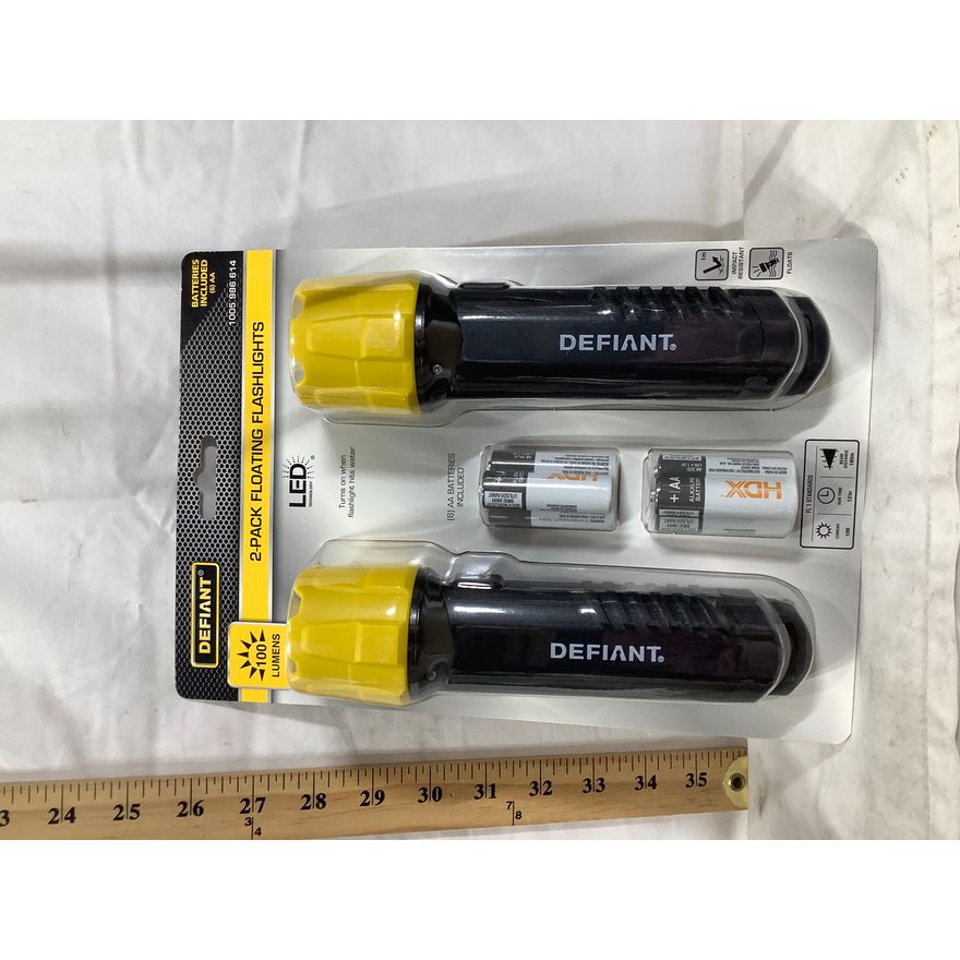 Defiant 100Lumens 2pk Floating Flashlights