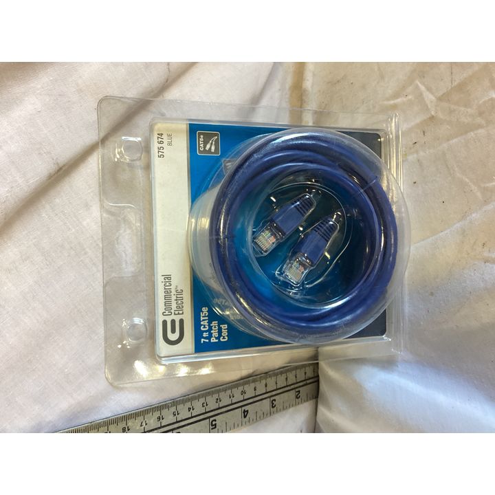 Commercial Electric 7ft CATe Patch Cord (Blue)