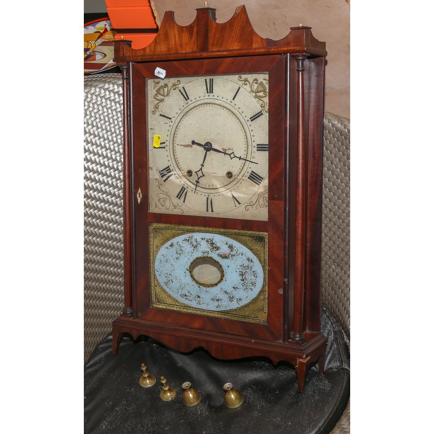 Federal Pillar & Scroll Mantle Clock