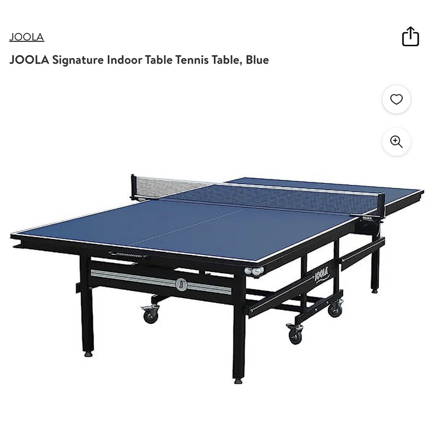 Joola Signature Blue Indoor Table Tennis Table 108"L x 60"W x 30"H (HEAVY-11566)