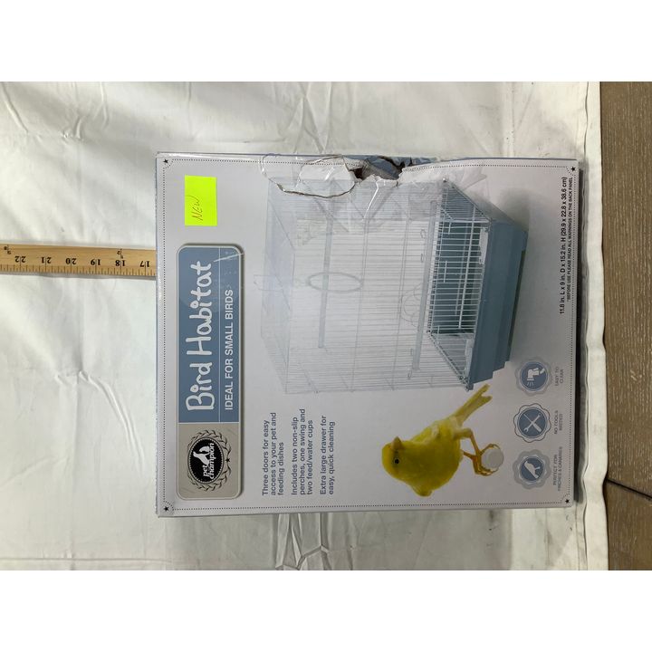 Pet Champion Bird Habitat 11.8"L x 9"D x 15.2"H (Light Blue)