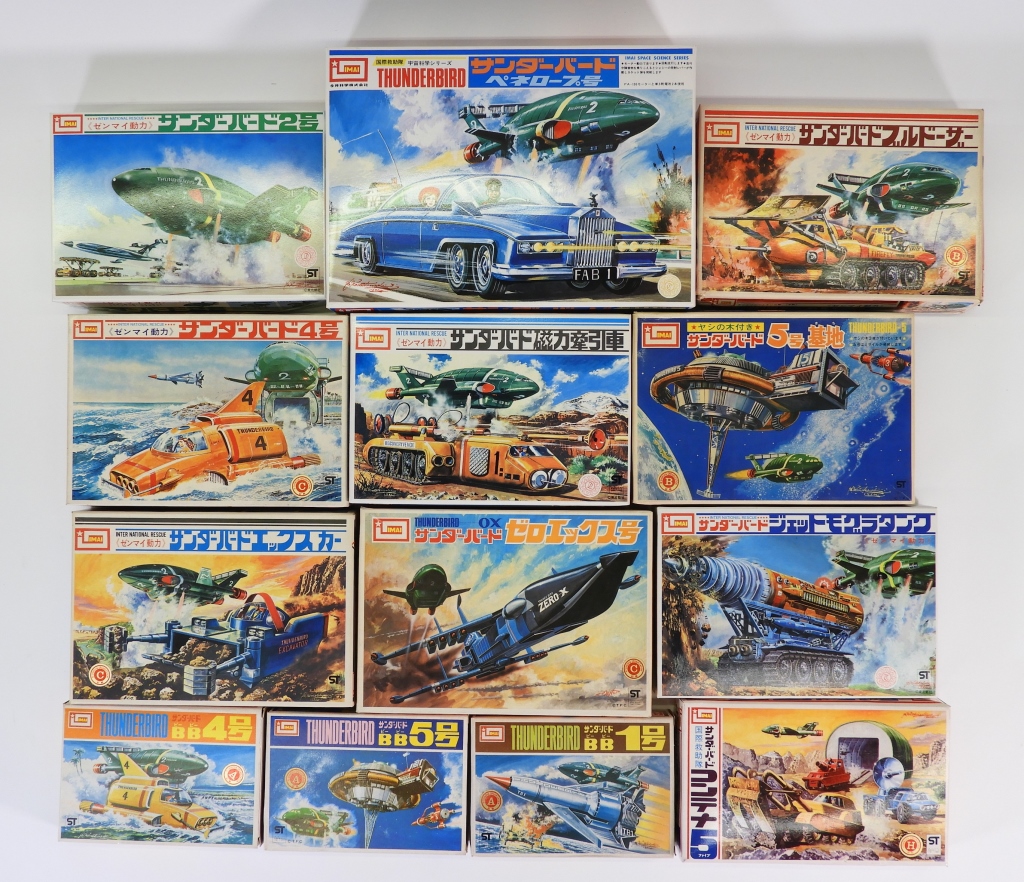 13PC 74-80 Imai Gerry Anderson Thunderbirds Models | Bruneau and Co.