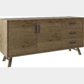 LIGHT OAK WOOD BUFFET CABINET **Updated Description**