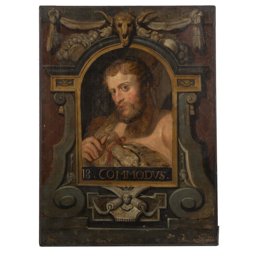 Attributed to Peter Paul Rubens. "Commodus," oil