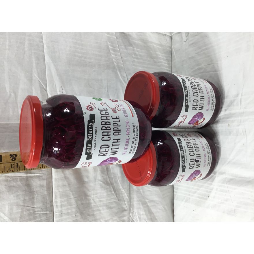 (Buying 3) 31 Oz Old World Red Cabbage With Apple - All Natural, Non GMO , Gluten Free BB: 11/2024
