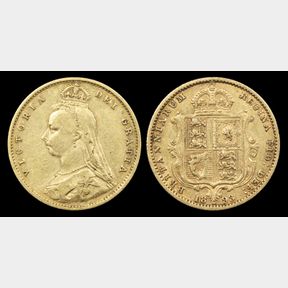 HALF SOVEREIGN 1893M, S38708, Jubilee head. VF…