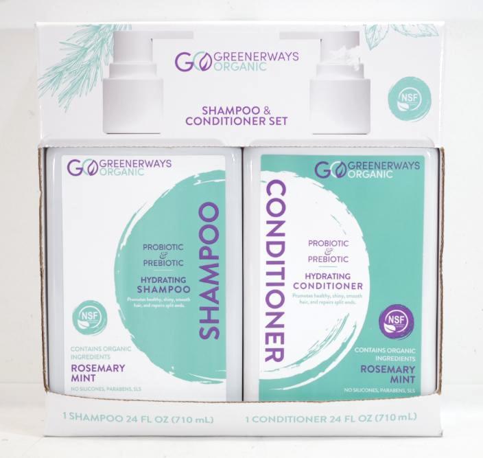 GREENERWAYS Organic Probiotic Moisturing Shampoo Conditioner Set GREENERWAYS Organic Probiotic Moisturing Shampoo Conditioner Set