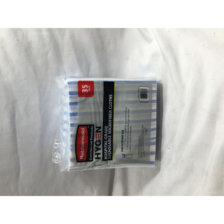 Rubbermaid 35pc Commerical Products Hygen Hospital Grade Disposable Microfiber Cloths