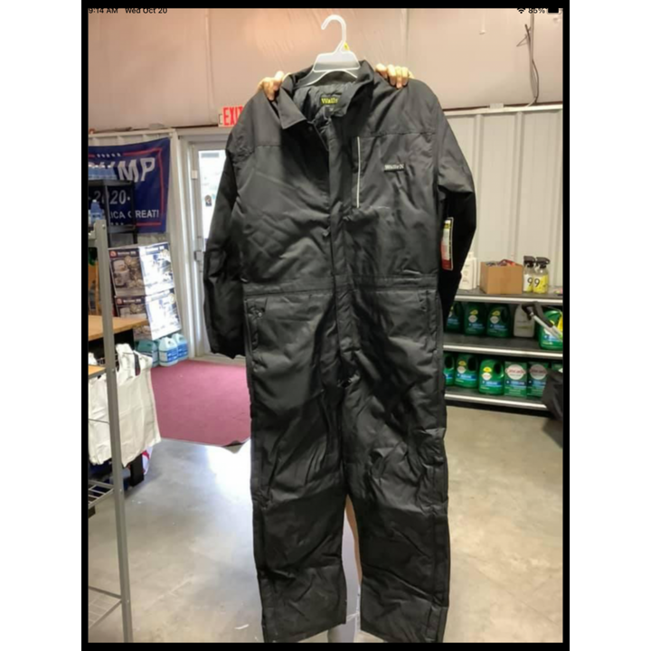 Walls Enduro Zone Durable Duck Water Resistent Black Coveralls - Size 2XL