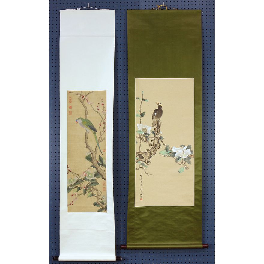 Chinese Scrolls, Puzhu, Birds-and-Flowers