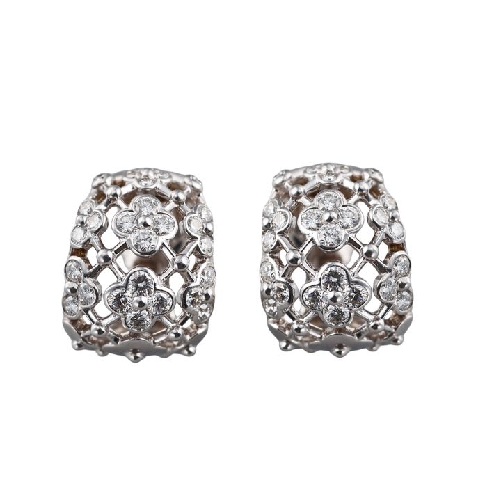 Van Cleef & Arpels Eden Diamond Gold Earrings