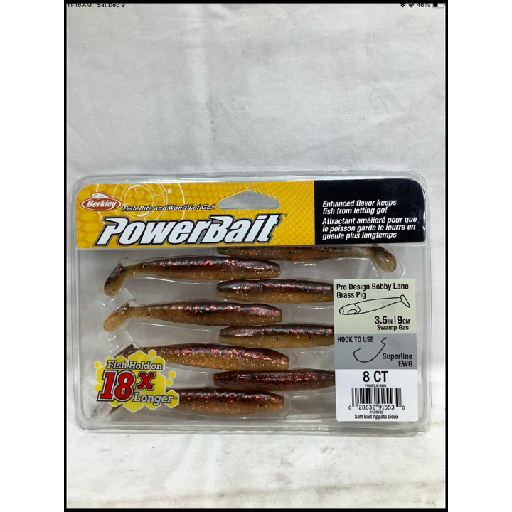 Berkley Powerbait Pro Design Bobby Lane Grass Pig 3.5", 8ct