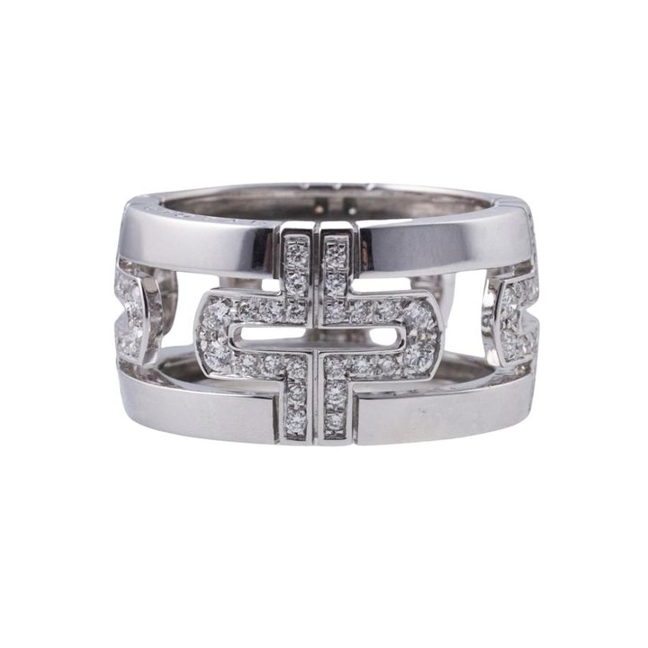 Bvlgari Bulgari Parentesi White Gold Diamond Band Ring