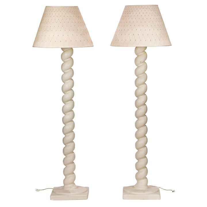 Michael Taylor, Spiral Floor Lamps, Pair