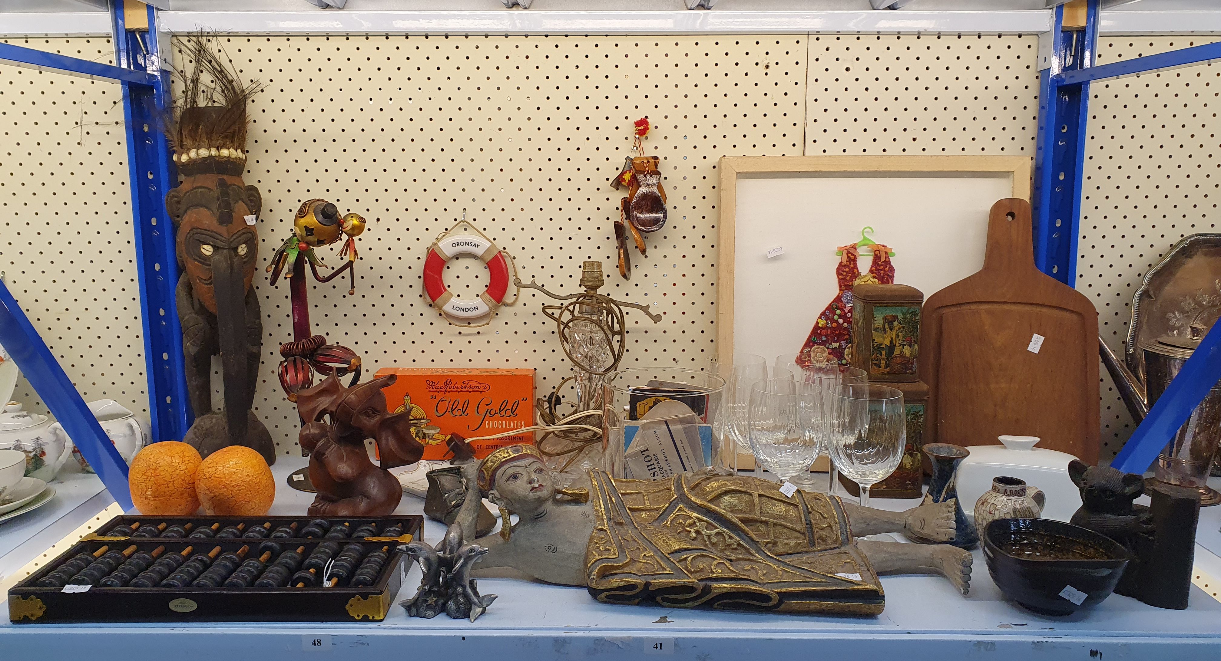 41 · A SHELF LOT OF VARIOUS ITEMS