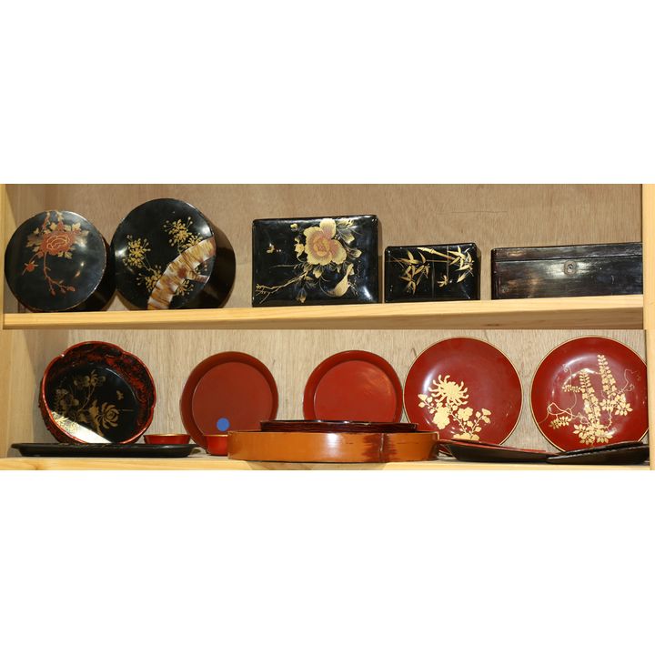 Japanese Lacquer Ware: Boxes, Plates and Trays