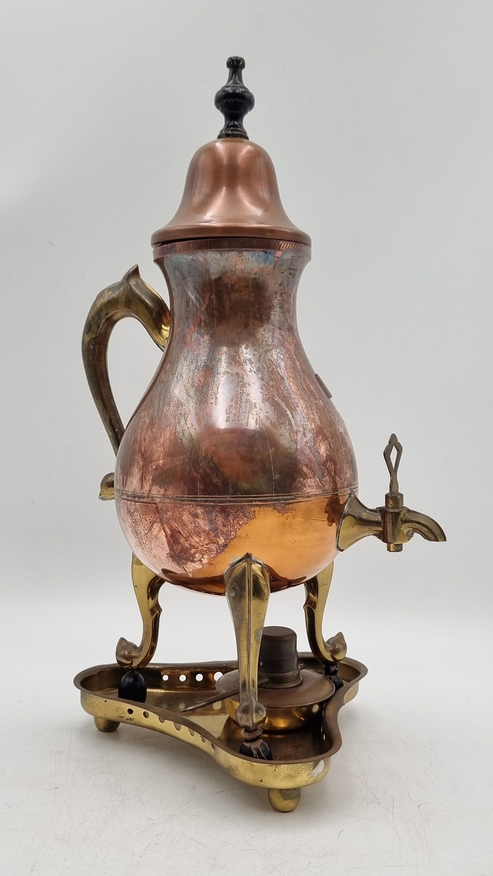 651 · A DUTCH COPPER AND BRASS COFFEE POT