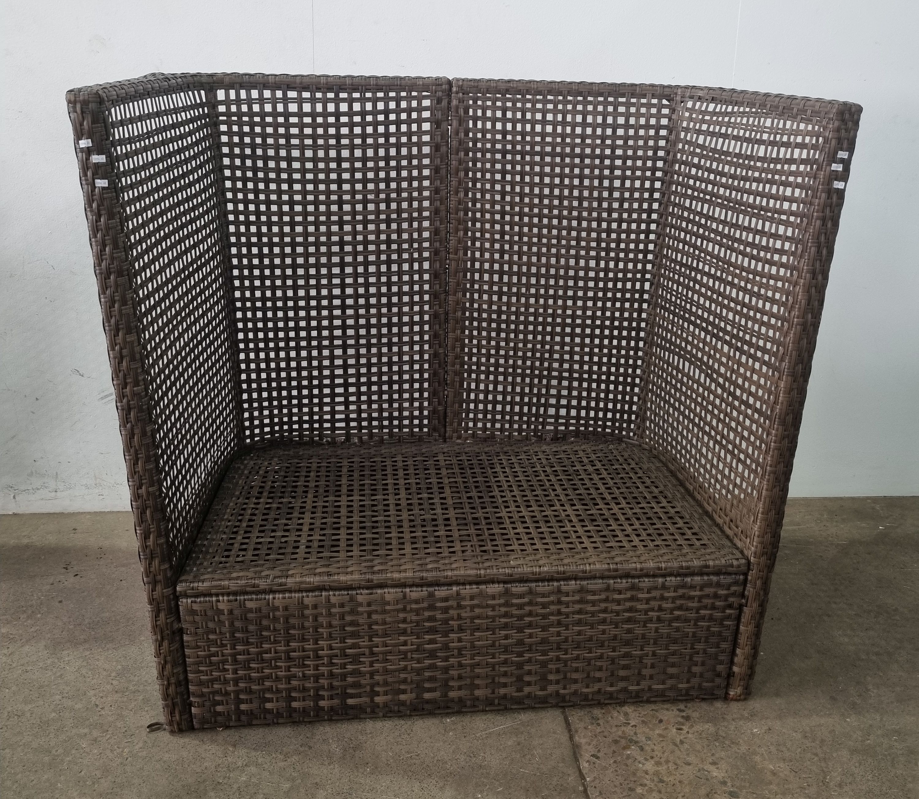 1064 · A FAUX CANE SETTEE