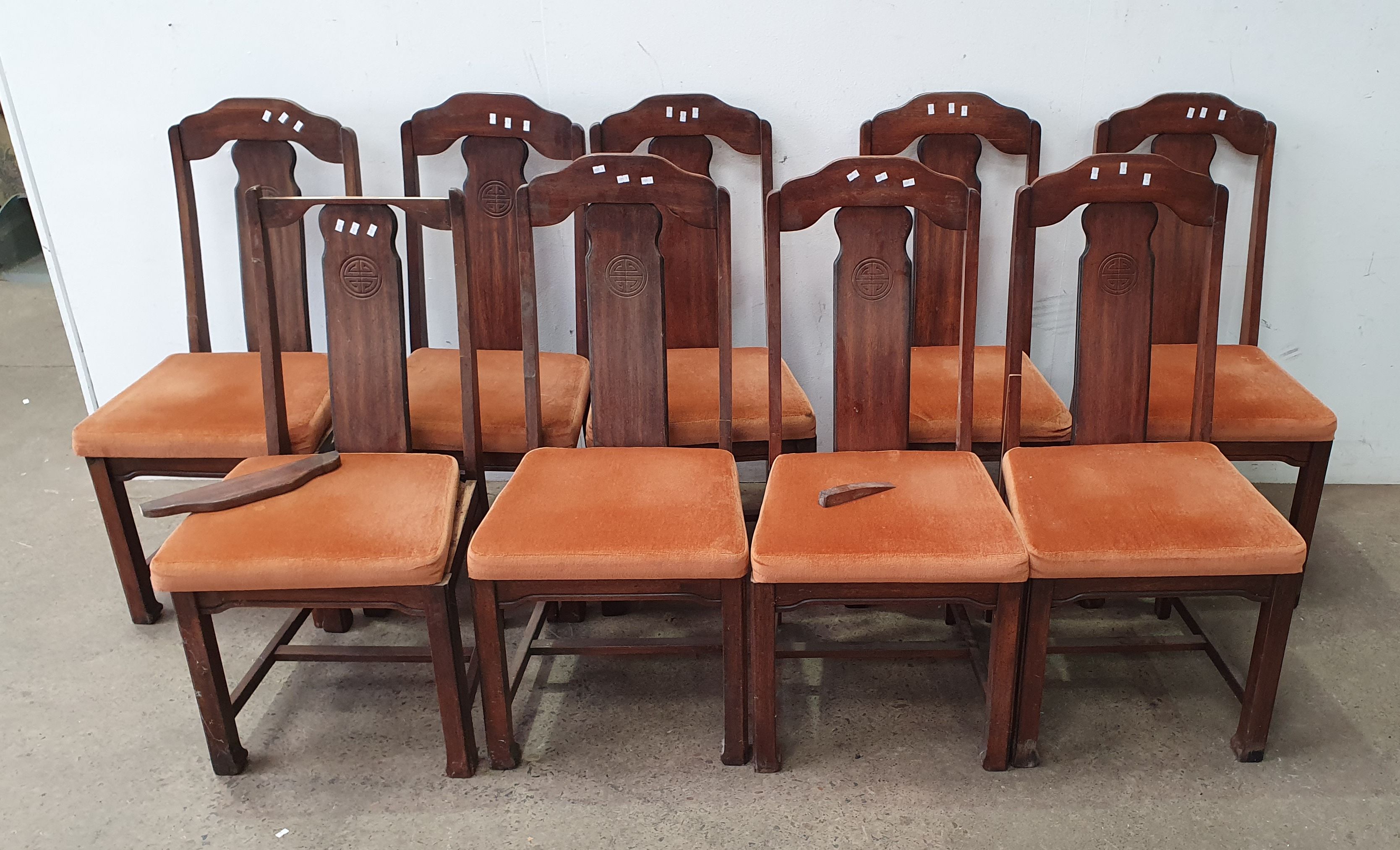 A Set Of Nine Oriental Chairs