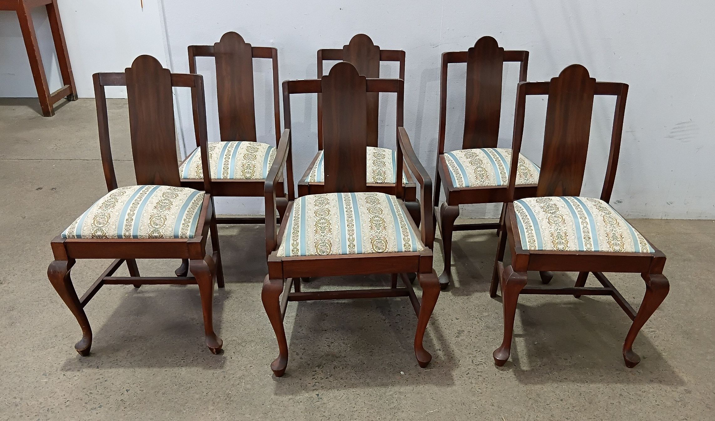 2145 · A SET OF SIX NEWLY UPHOLSTERED ART DECO CHAIRS
