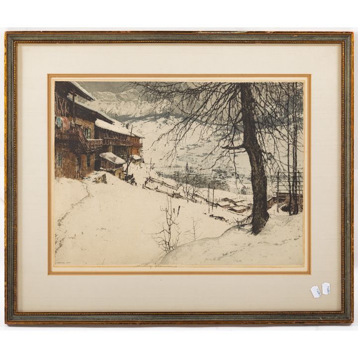 Luigi Kasimir. "Cortina, 1923," color etching