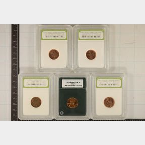 5 LINCOLN CENTS: 1959, 1974-S PF, 2009-D FORMATIVE