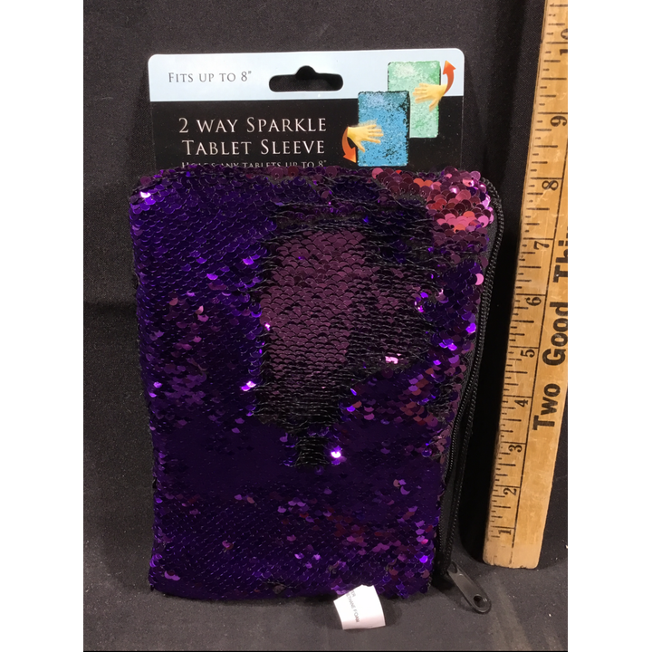 2 Way Sparkle Tablet Sleeve Fits up to 8" (Purple)
