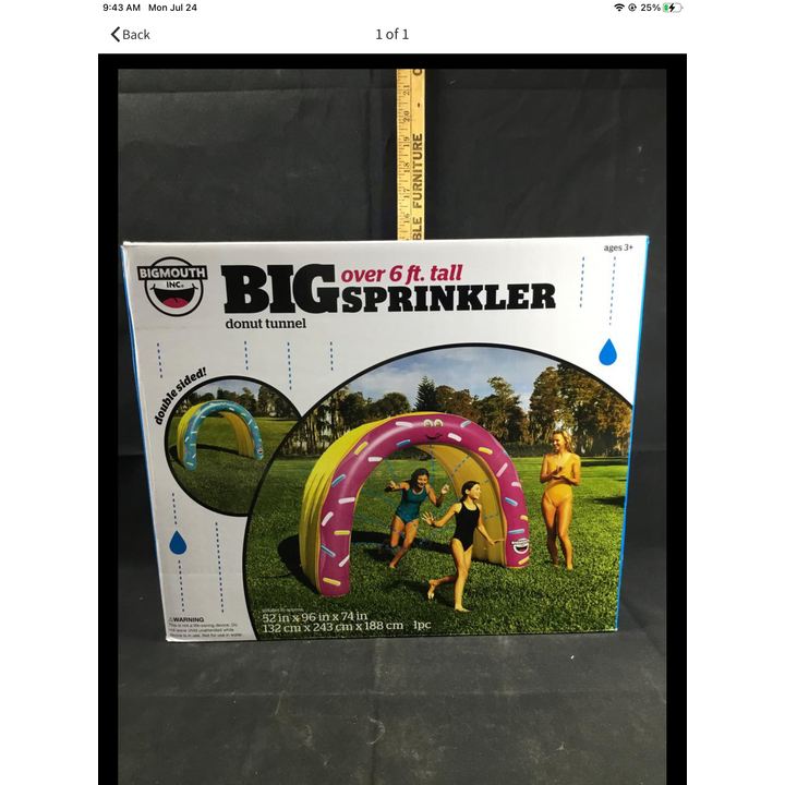 Bigmouth Big Sprinkler Donut Tunnel 52x96x74"