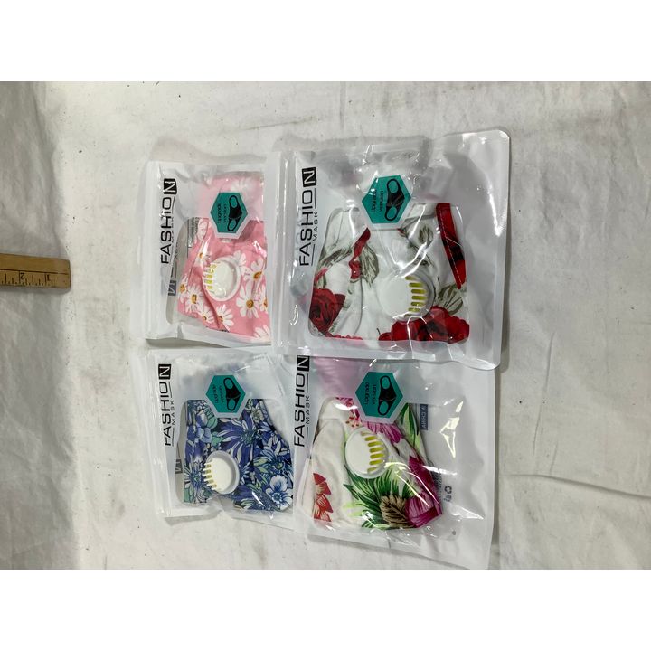 Buiyng (4) Fashion Mask Flower Print w/Vent